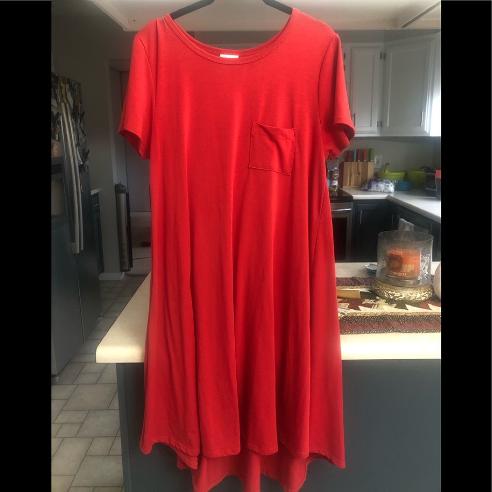 EUC true red LLR Carly dress